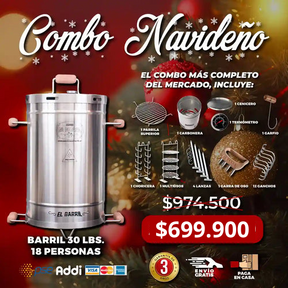 COMBO el barril 30lb + Kit de Accesorios + 2 Años de Garantia + Envío Gratis